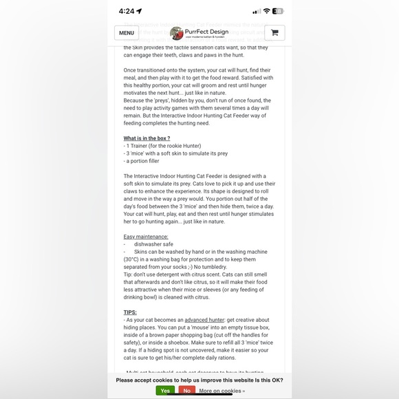 BNIB Doc and Phoebe's The Hunting Feeder - Slow Feed the Feline Way - Picture 7 of 8